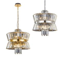 Lampa wisząca żyrandol kryształowy AURELIA GOLD CHROME 12 Milagro ML0405 ML0405 kolor do wyboru, cena 2690.00 zł