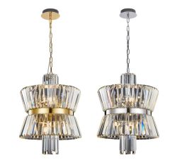 Lampa wisząca żyrandol kryształowy AURELIA GOLD CHROME 8 Milagro ML0403 ML0404 kolor do wyboru, cena 1950.00 zł