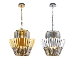 Lampa wisząca żyrandol kryształowy DONNA GOLD CHROME 9xE14 Milagro ML0413 ML0414 kolor do wyboru, cena 1560.00 zł