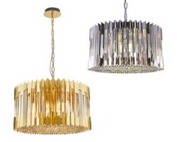 Lampa wisząca żyrandol kryształowy RITZ GOLD CHROME 12 Milagro ML0395 ML0396 kolor do wyboru, cena 1990.00 zł