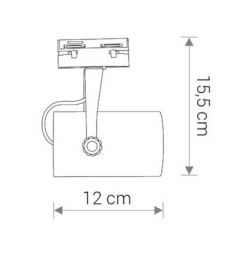 Oprawa do szyny PROFILE STORE PRO BLACK LED 12W 3000K Nowodvorski 8323, cena 159.00 zł #1