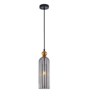 Lampa wisząca LEVIE z kloszem dymionym Italux PND-28636-1L-GD-SG