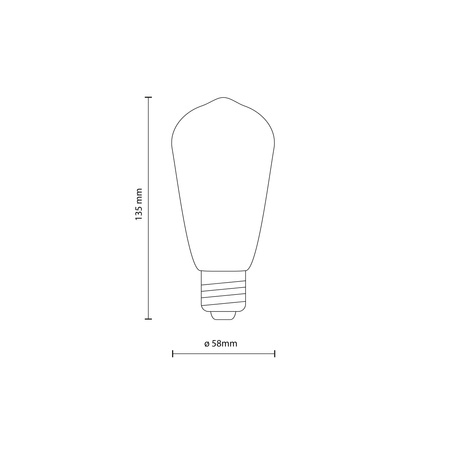 ŻARÓWKA E27 CLEAR 10 W 3000 K DIMMABLE TK Lighting 18014