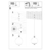 Lampa wisząca BALL zielona Sollux SL.0254