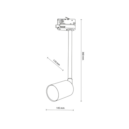 TRACER TRÓJOBWODOWY TOP WHITE LONG 1 GU10 TK Lighting 4930