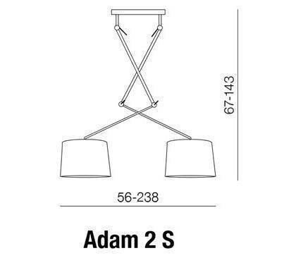 Lampa wisząca ADAM 2 S AZzardo MD2299-2S (kolor do wyboru)