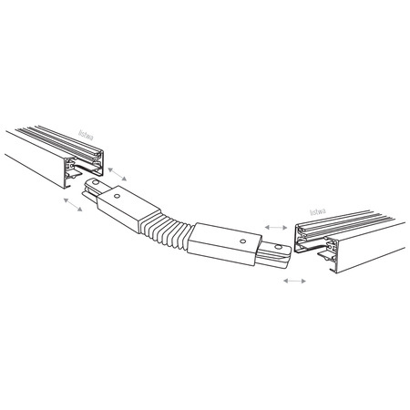 TRACER BLACK ZŁĄCZE ELASTYCZNE TK Lighting 4072