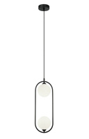 Lampa wisząca podwójna czarna LUPUS Italux PND-3965-2-BK