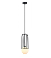 Lampa wisząca SIMON czarna Italux MDM-3938/1 BK