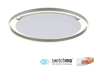 Lampa sufitowa srebrna 58,5cm RITUS LED  Leuchten Direkt 15392-95 funkcja ściemniania