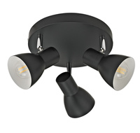 Lampa sufitowa czarna potrójna RIADO Italux SPL-3422-3-BL