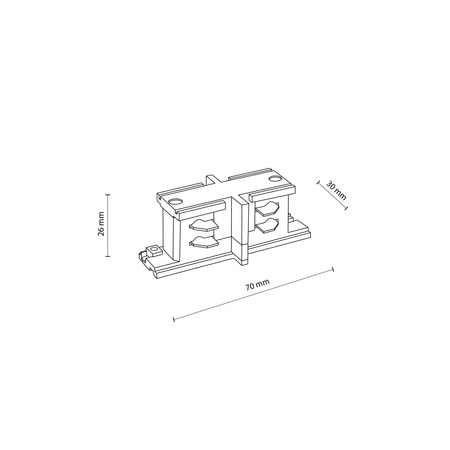 TRACER TRÓJOBWODOWY WHITE ŁĄCZNIK PROSTY TK Lighting 3608