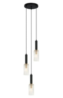 Lampa wisząca PEROLA Italux PND-43309-3 BK+BR