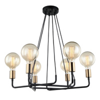 Lampa wisząca BETTY Italux MDM-3901/6 BK+BRO