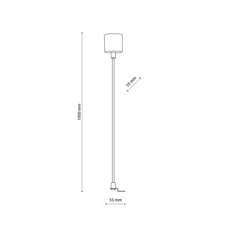 TRACER PRZEWÓD ZASILAJĄCY BLACK 1M TK Lighting 5302