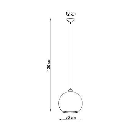 Lampa wisząca BALL błękitna Sollux SL.0251