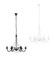 Lampa wisząca Róża 6 BLACK Aldex 397K1