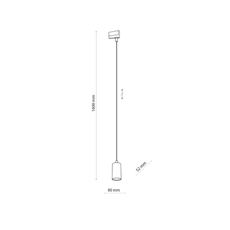 TRACER TRÓJOBWODOWY TOP WHITE WISZĄCY 1 GU10 TK Lighting 4845