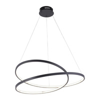 Lampa wisząca czarna ROMAN 72cm LED Paul Neuhaus 2474-18 ze ściemniaczem