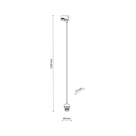 TRACER BLACK 1 ZAWIESZENIE E27 1,5M TK Lighting 5757