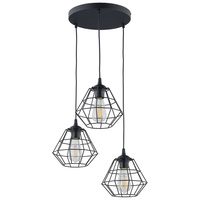 DIAMOND NEW BLACK LAMPA WISZĄCA 3 PL TK Lighting 6204