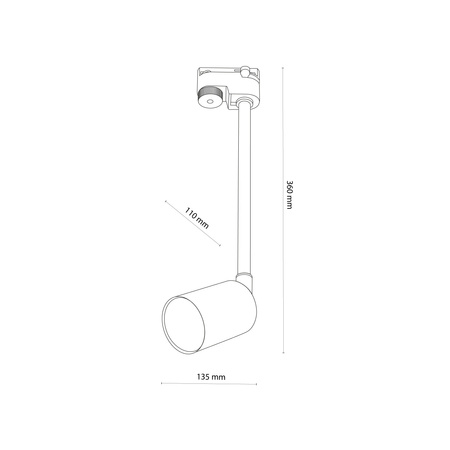 TRACER TOP WHITE LONG 1 GU10 TK Lighting 4888