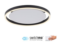 Lampa sufitowa czarna 39cm RITUS LED  Leuchten Direkt 15391-13 funkcja ściemniania