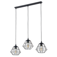 DIAMOND NEW BLACK LAMPA WISZĄCA 3 PL LISTWA TK Lighting 6203