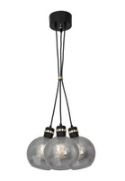 Lampa wisząca OMEGA 3 BLACK / GOLD Milagro MLP6532