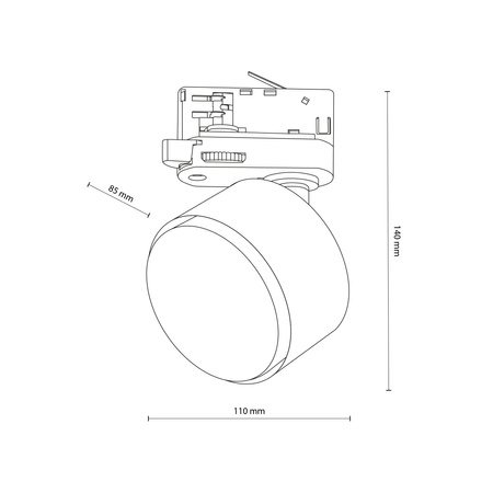 TRACER TRÓJOBWODOWY BLACK GX53 TK Lighting 6061