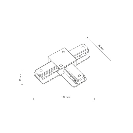 TRACER BLACK ŁĄCZNIK T TK Lighting 3519