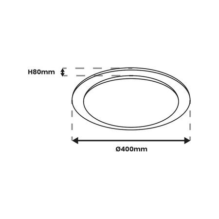 PLAFON ONTARIO 24W LED Ø400 mm ML7134