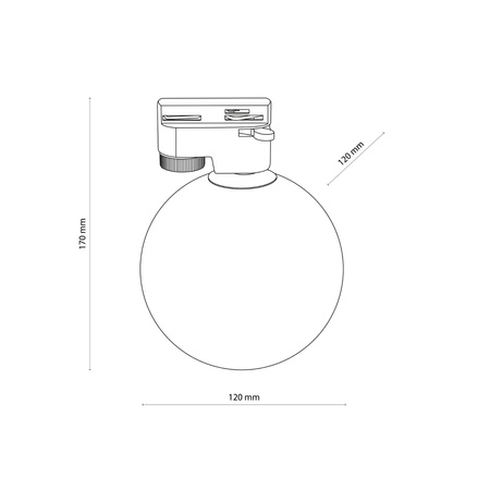 TRACER BLACK GRAPHITE GLASS 1 G9 TK Lighting 4922