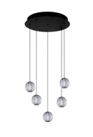 Lampa wisząca czarna EDEM 5 ROUND LED AZzardo AZ6017