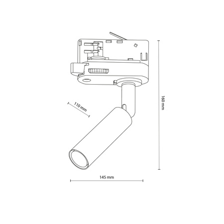 TRACER TRÓJOBWODOWY LAGOS BLACK 1 G9 TK Lighting 4847