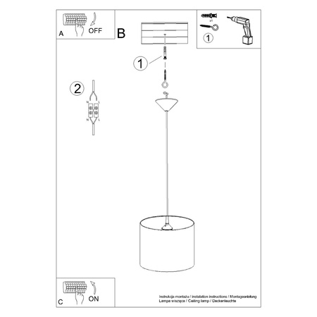 Lampa wisząca FOOTBALL A 30 Sollux SL.1424