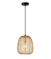 Lampa wisząca AMIRIA z kloszem bursztynowym Italux PND-28612-GD-AMB