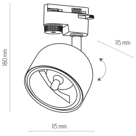 TRACER ALTEA BLACK 1 GU10 ES111 TK Lighting 4494