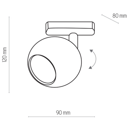 TRACER BLACK 1 TL-001 GU10  TK Lighting 4041