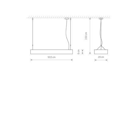 Lampa wisząca SOFT LED 90X20 Nowodvorski 7532