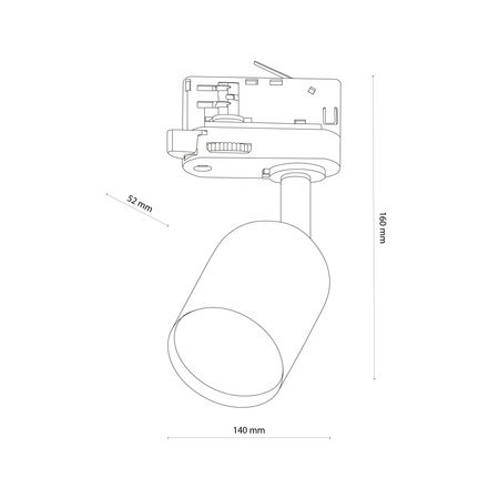 TRACER TRÓJOBWODOWY WHITE 1 GU10 TK Lighting 6057