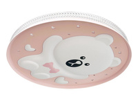 Lampa sufitowa plafon do pokoju dziecięcego BEAR PINK 34W LED Milagro ML0247