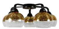 CROMINA GOLD LAMPA SUFITOWA 5X60W E27 CZARNY Candellux 98-57297