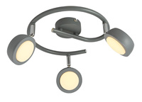 MILD LAMPA SUFITOWA SPIRALA 3X6W LED SZARY 3000K Candellux 98-66558