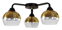 CROMINA GOLD LAMPA SUFITOWA 3X60W E27 CZARNY Candellux 98-57273