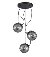 Lampa wisząca potrójna na kole PERONA Italux PND-92389-3A-BK