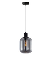 Lampa wisząca ZONA z kloszem dymionym Italux PND-29258S-1-BK-SG