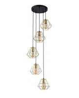 Lampa wisząca DIAMOND 5 koło GOLD TK Lighting 1781