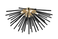 Lampa sufitowa czarno złota URCHIN Zuma Line C0491-06B-F7BC