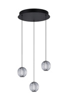 Lampa wisząca czarna EDEM 3 ROUND LED AZzardo AZ6019